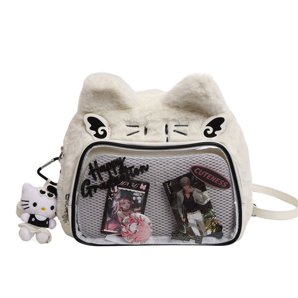 Cute Cat Plush shoulder bag