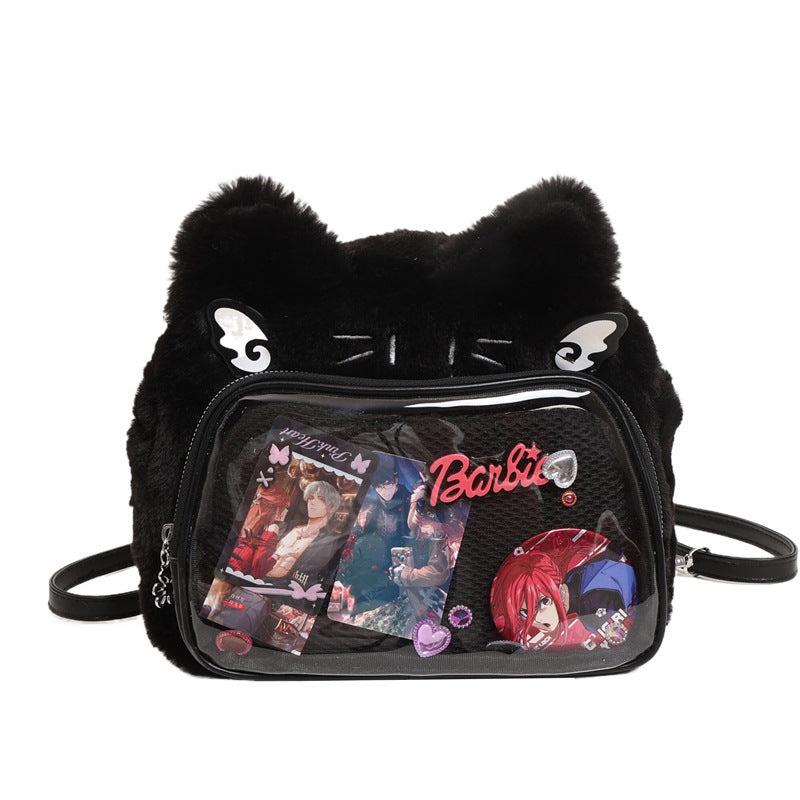 Cute Cat Plush shoulder bag