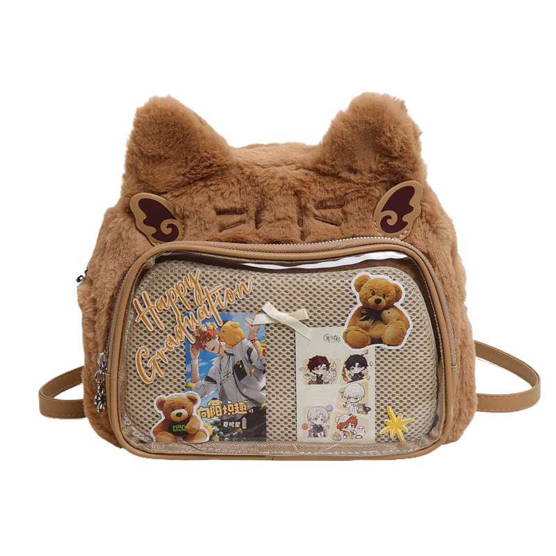 Cute Cat Plush shoulder bag