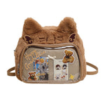 Cute Cat Plush shoulder bag