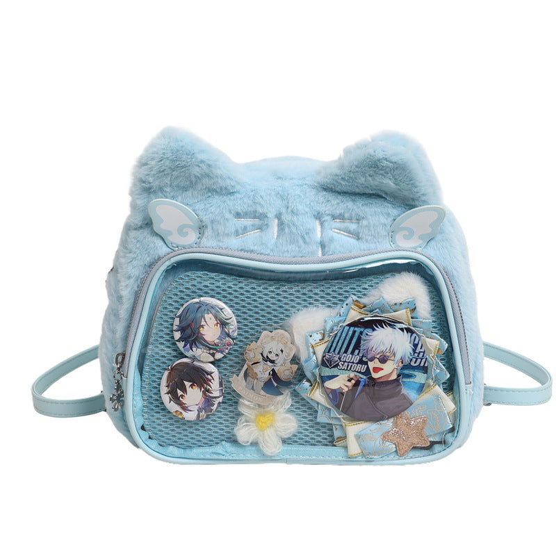 Cute Cat Plush shoulder bag