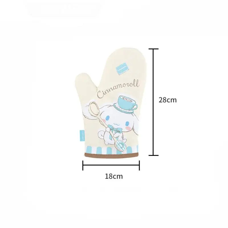 Hello Kitty & Cinnamoroll Ugnsvantar – Sanrio Kawaii Värmetåliga Baktillbehör 2-pack