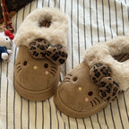 Women's Autumn Winter Warm Hello Kitty Slippers