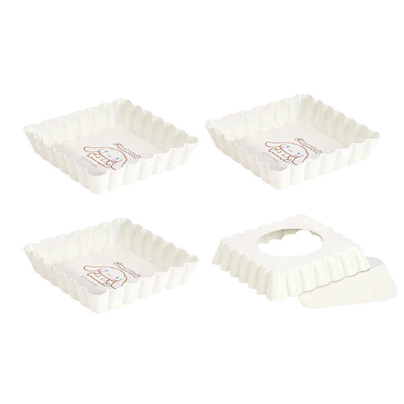 CHEFMADE Cinnamoroll Fyrkantiga Mini Tartformar – Non-Stick med Lyfbar Botten (1 eller 4-pack)
