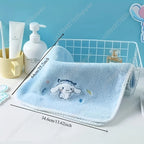3pcs Sanrio Series Cinnamoroll Themed Embroidered Set Includes Hair Drying Cap Bath Towels