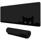Kawaii Svart Kattunge Musmatta – Stor XXL Non-Slip för Gaming & Skrivbord