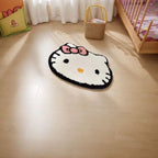 Hello Kitty Cartoon Faux Cashmere Bathroom Rug Non-Slip Absorbent Quick-Dry Bath Mat for Toilet Shower Entrance