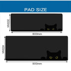 Kawaii Svart Kattunge Musmatta – Stor XXL Non-Slip för Gaming & Skrivbord