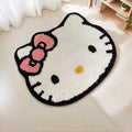 Hello Kitty Cartoon Faux Cashmere Bathroom Rug Non-Slip Absorbent Quick-Dry Bath Mat for Toilet Shower Entrance