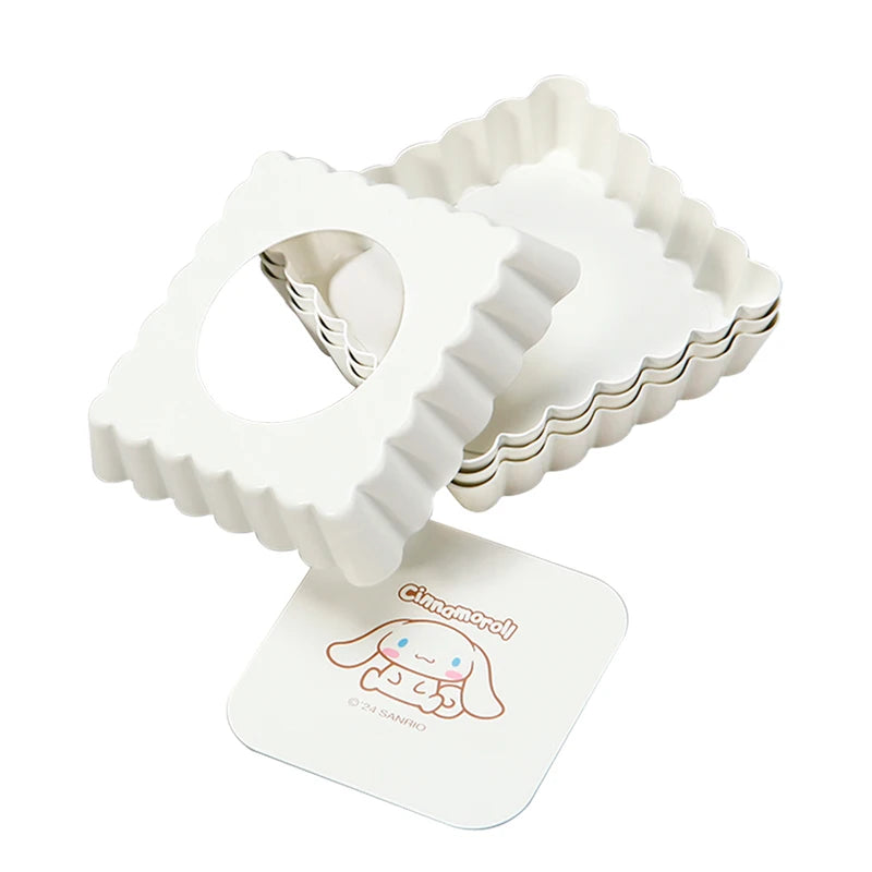 CHEFMADE Cinnamoroll Fyrkantiga Mini Tartformar – Non-Stick med Lyfbar Botten (1 eller 4-pack)