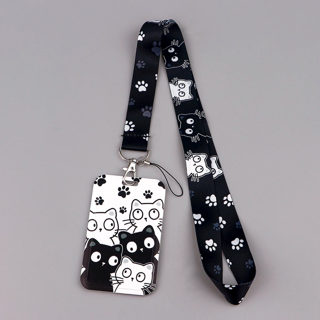 Cat Credential Holder With Lanyards