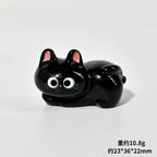 Black Cats Figurine Miniature Micro Landscape Resin Ornaments for Home Decorations