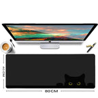 Kawaii Svart Kattunge Musmatta – Stor XXL Non-Slip för Gaming & Skrivbord