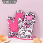 Hello Kitty & Cinnamoroll Ugnsvantar – Sanrio Kawaii Värmetåliga Baktillbehör 2-pack
