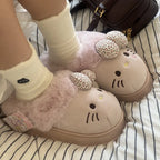 Women's Autumn Winter Warm Hello Kitty Slippers