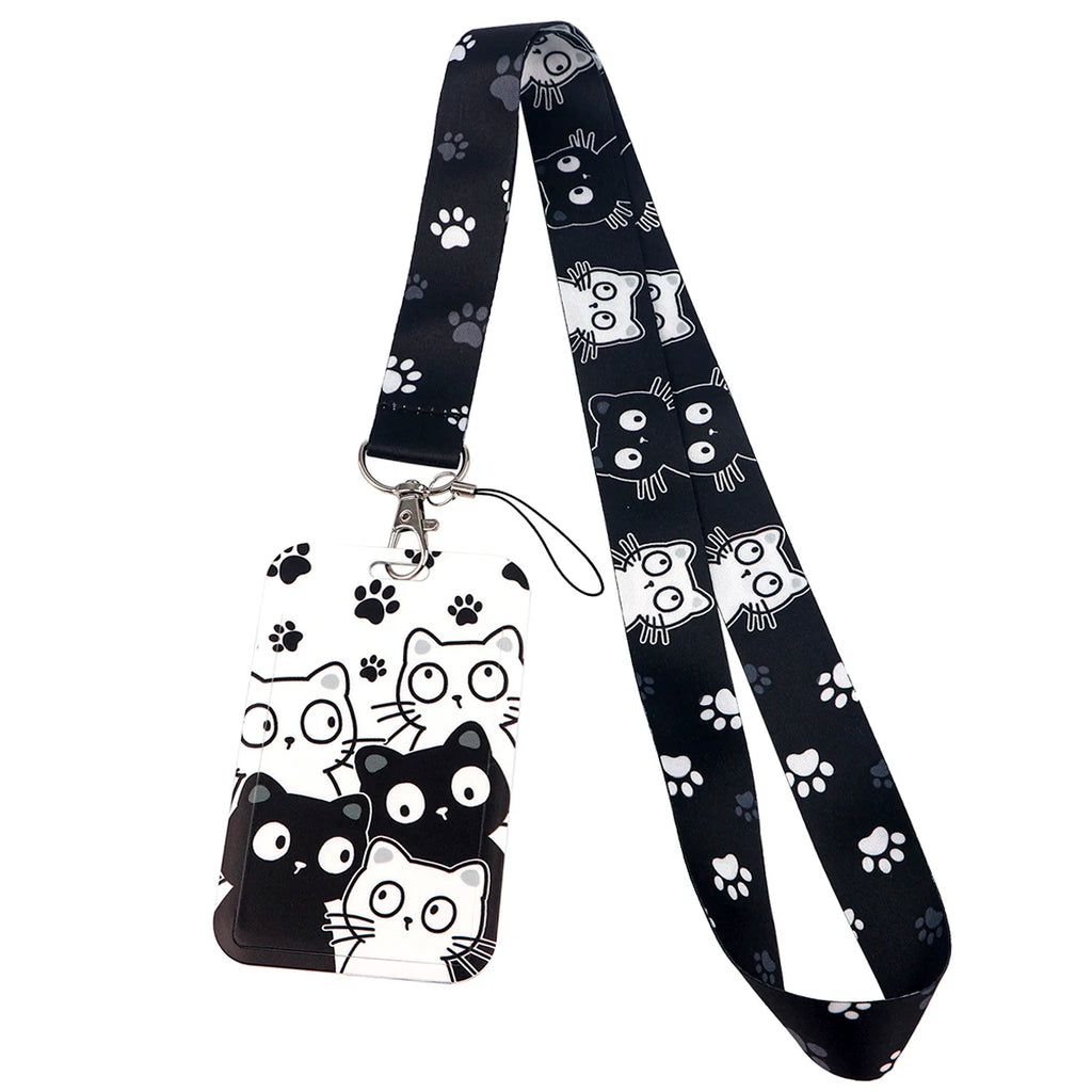 Cat Credential Holder With Lanyards