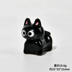 Black Cats Figurine Miniature Micro Landscape Resin Ornaments for Home Decorations