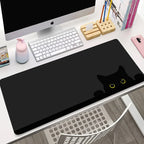 Kawaii Svart Kattunge Musmatta – Stor XXL Non-Slip för Gaming & Skrivbord
