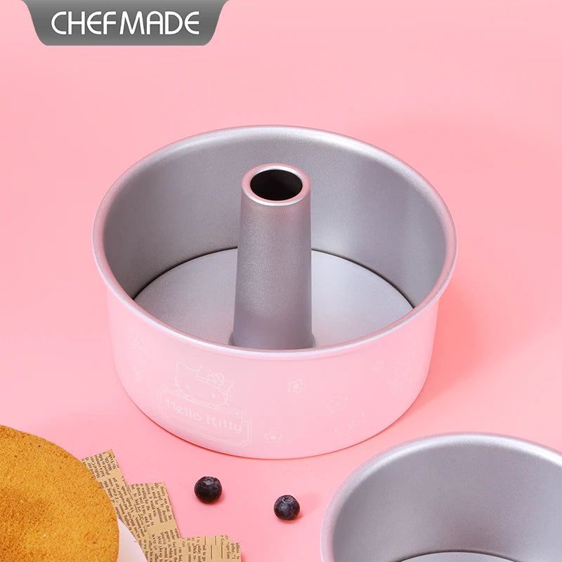 CHEFMADE 8" Hello Kitty Rund Kakform med 2 Utbytbara Bottnar – Läcksäker