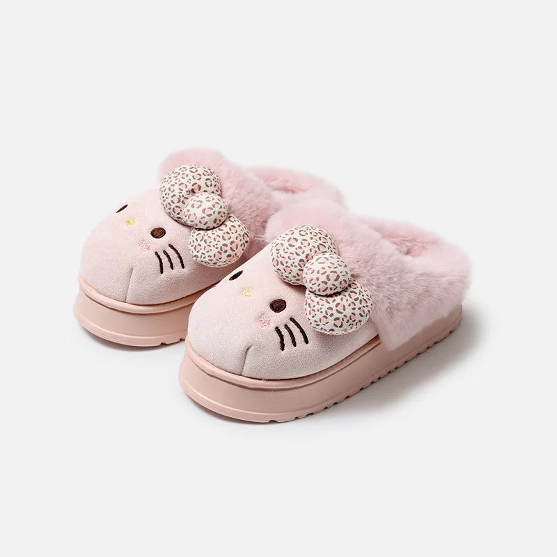 Women's Autumn Winter Warm Hello Kitty Slippers